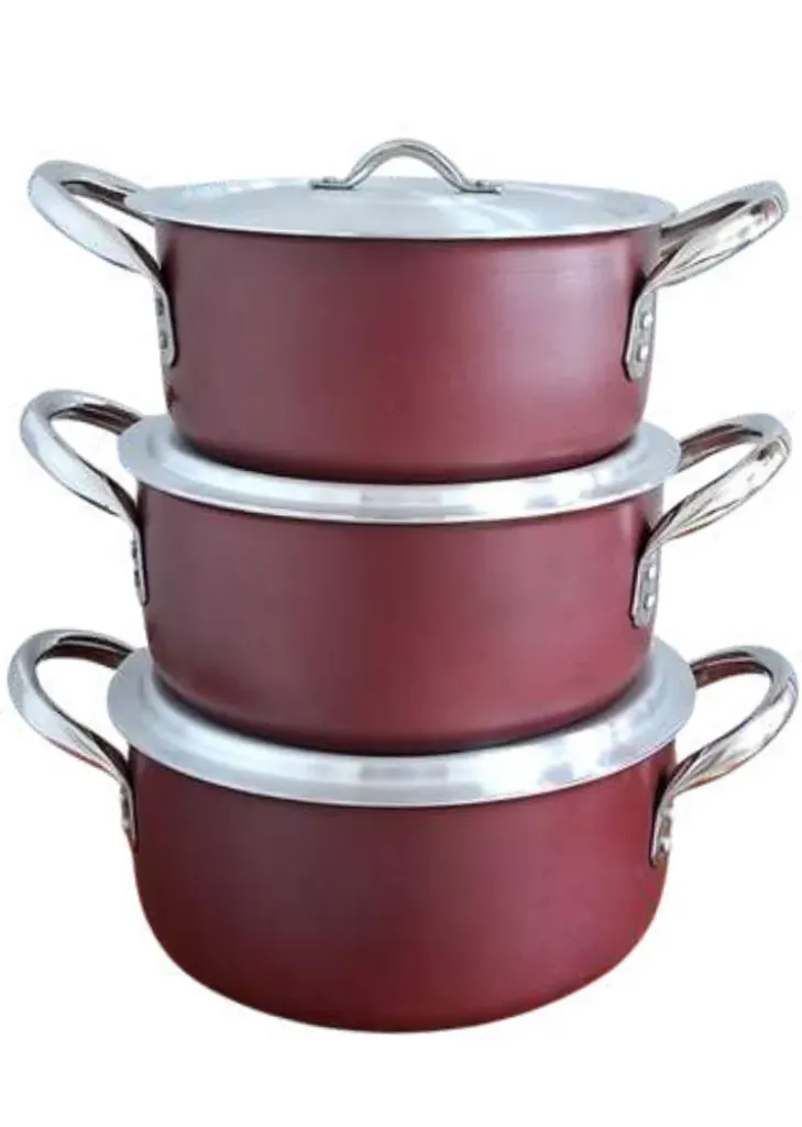 Non stick casserole 3PC set with lid