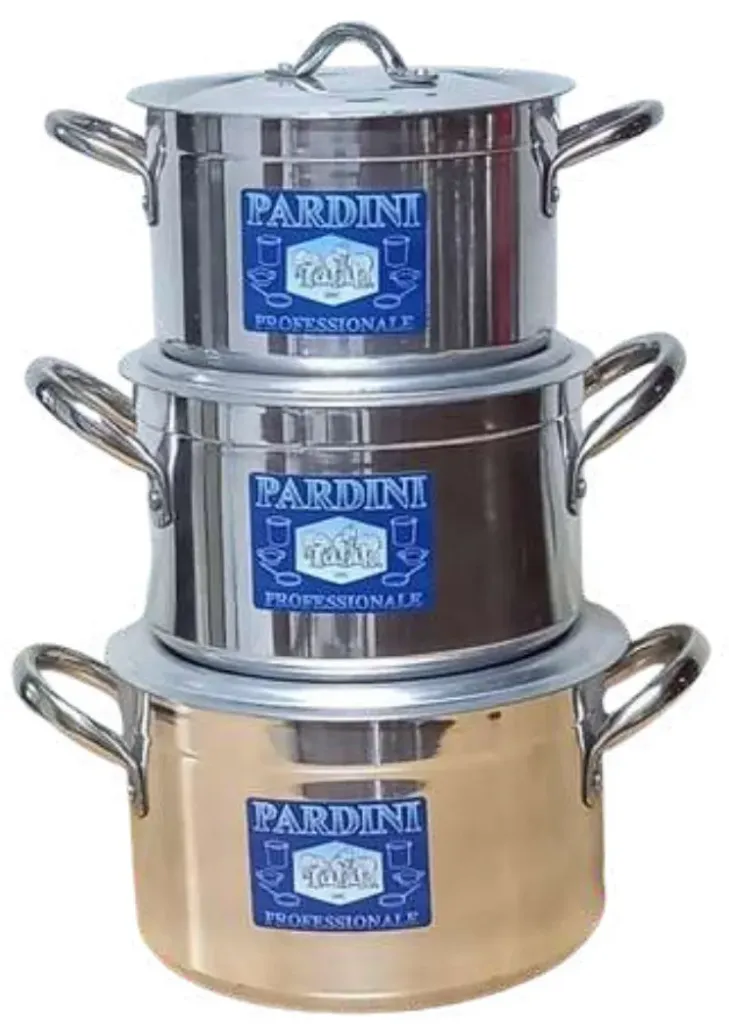Pardini premium 3 pcs casserole set with mirror finish