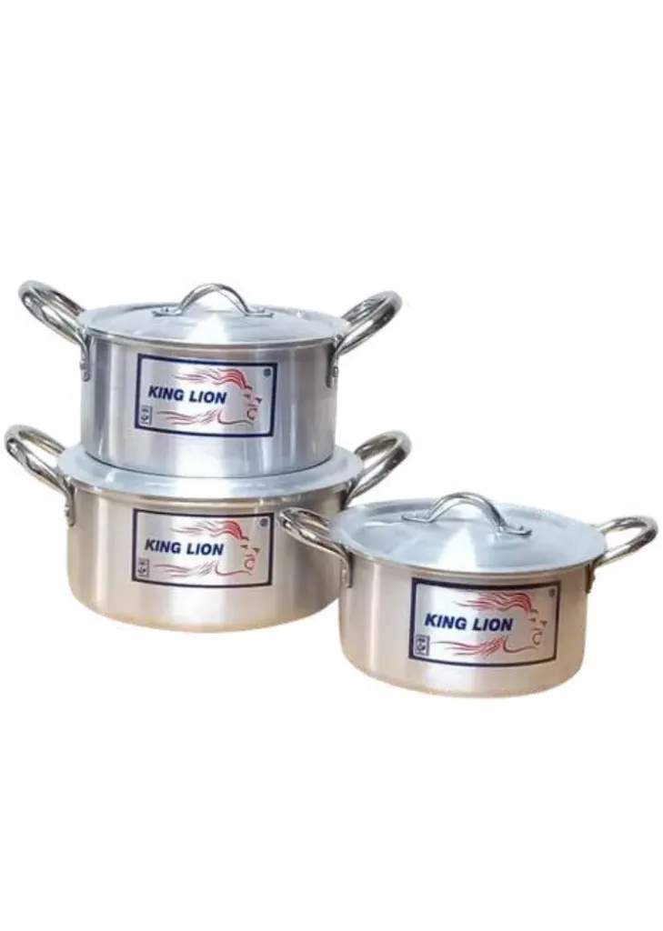King lion 3 PC set 604 with lid