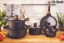 Edenberg Modern Marble 10-Piece Cookware Set (EB-5648)