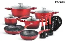 Edenberg 15-Piece Ceramic Cookware & Tool Set - Classic Edition (EB-5619)